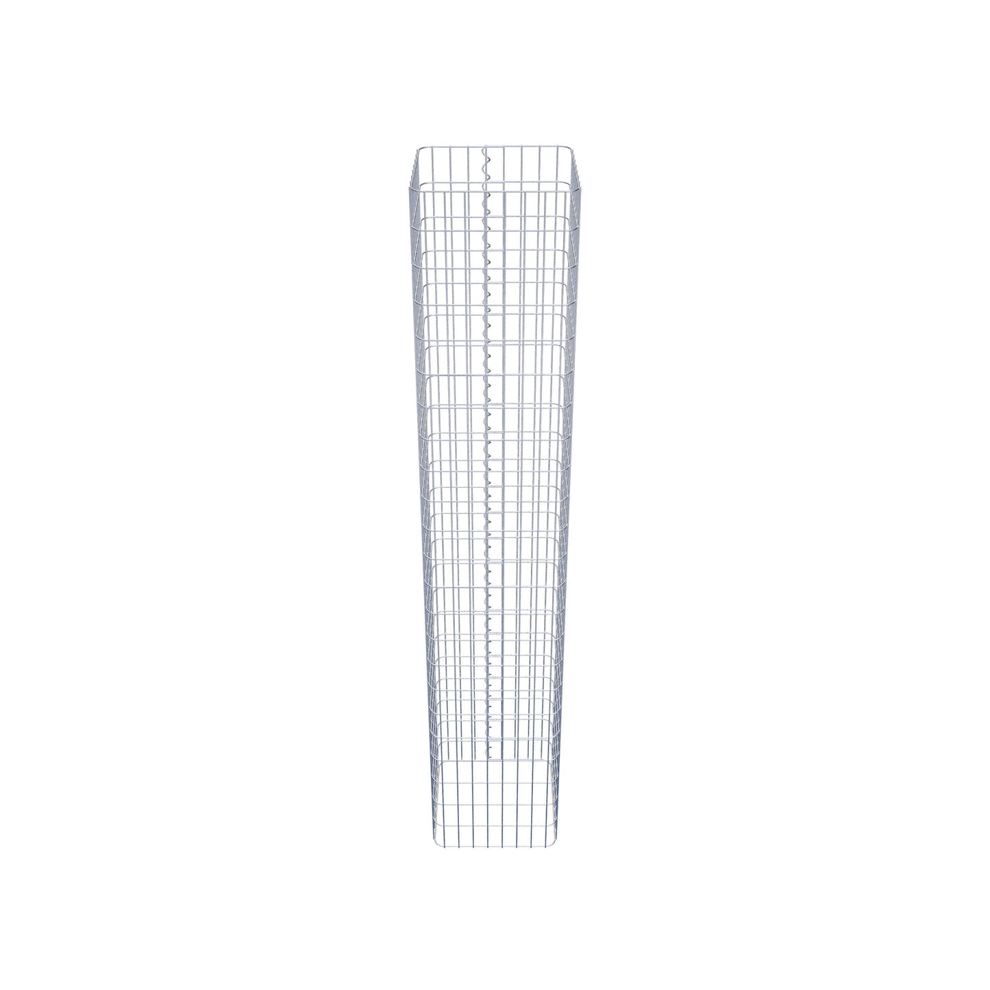 Colonna di gabbioni angolare 42 cm x 42 cm, 230 cm di altezza, MW 5 cm x 10 cm