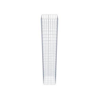 Colonna di gabbioni angolare 42 cm x 42 cm, 230 cm di altezza, MW 5 cm x 10 cm