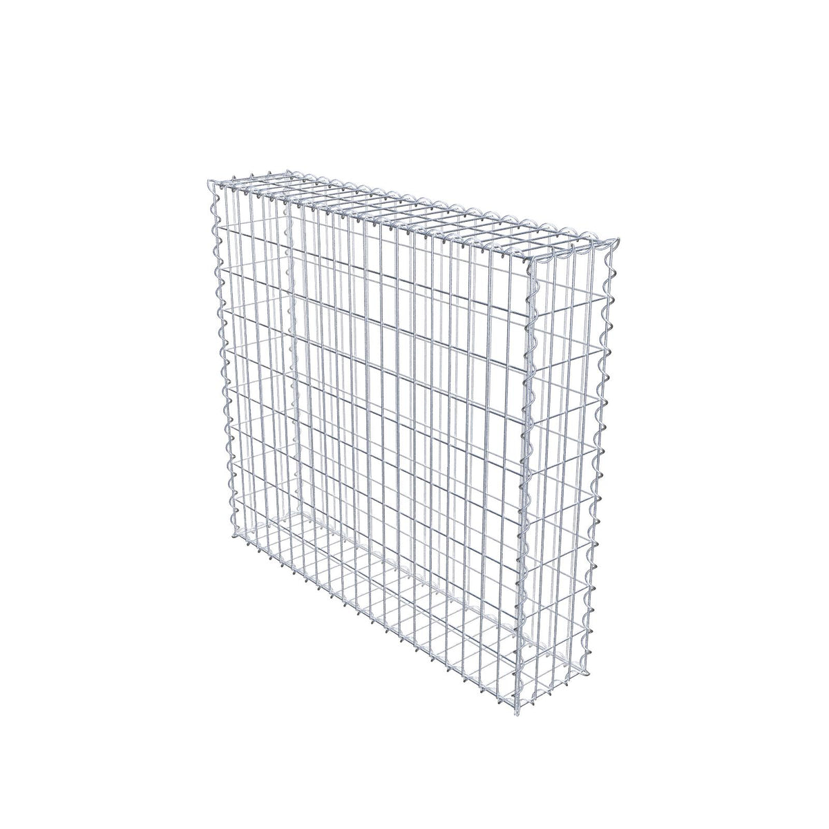 Gabion 100 cm x 90 cm x 20 cm (L x H x D), maskstorlek 5 cm x 10 cm, spiral