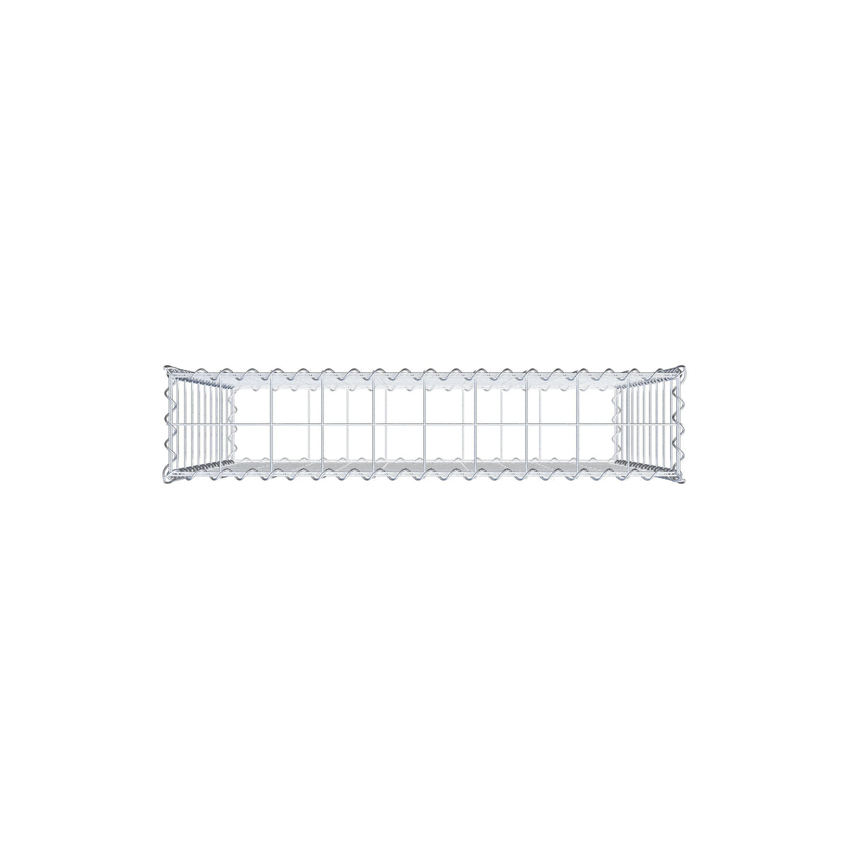 Gabion 100 cm x 100 cm x 20 cm (L x H x D), maskstorlek 10 cm x 10 cm, spiral