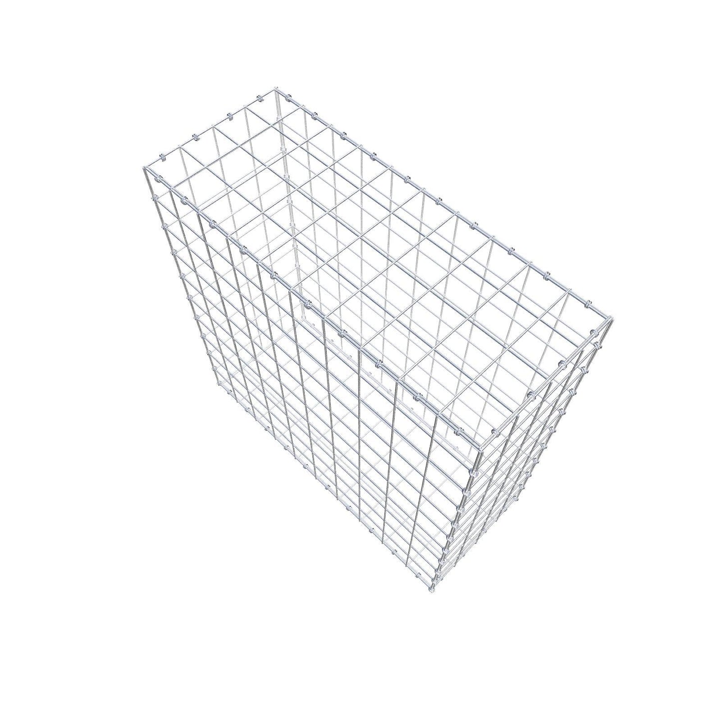 Gabião 100 cm x 100 cm x 40 cm (C x A x P), malhagem 10 x 10 cm, anel espiral
