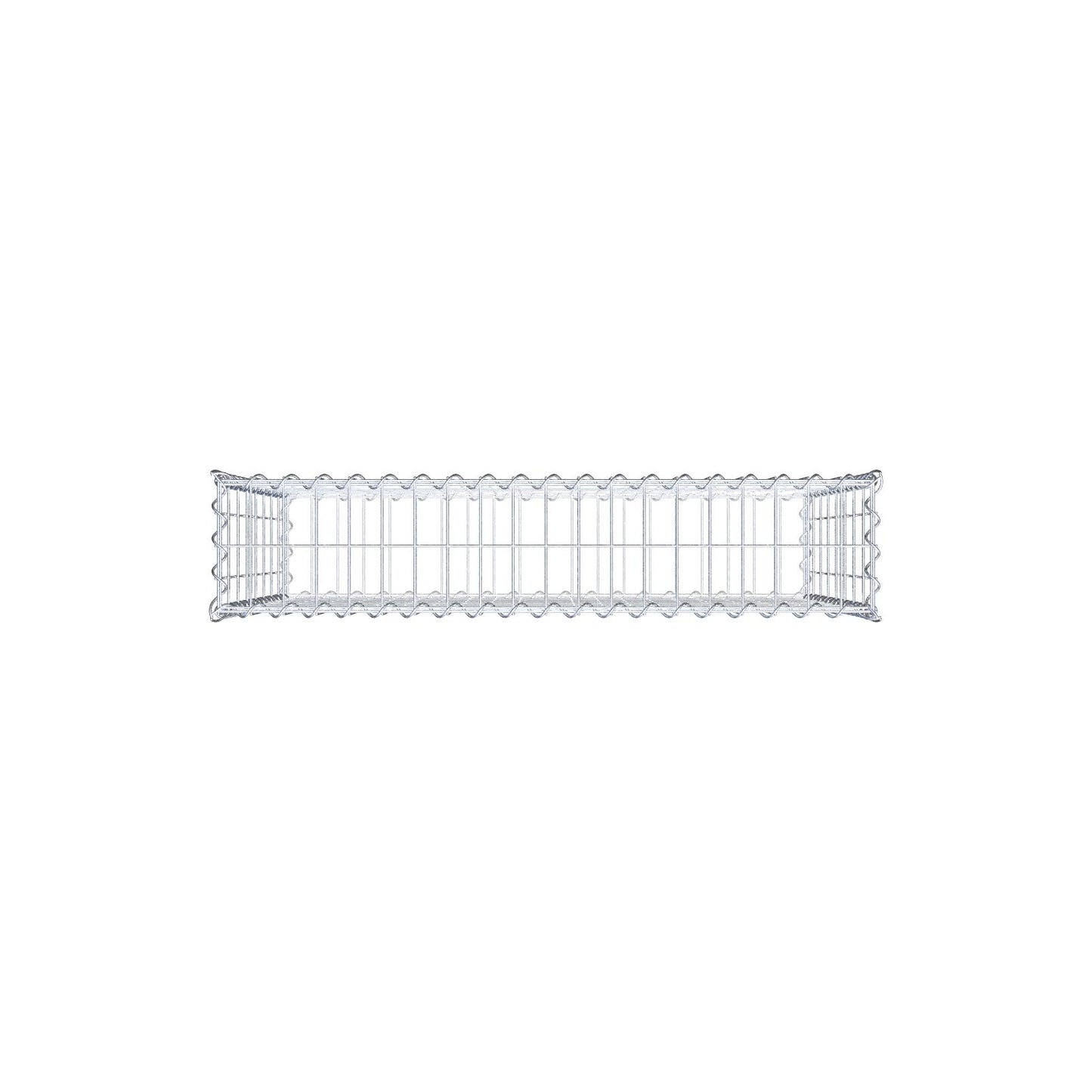 Gabião 100 cm x 80 cm x 20 cm (C x A x P), malhagem 5 cm x 10 cm, espiral