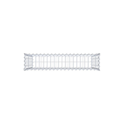 Gabião 100 cm x 80 cm x 20 cm (C x A x P), malhagem 5 cm x 10 cm, espiral