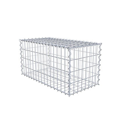 Gabbione 80 cm x 40 cm x 40 cm (L x H x P), maglia 5 cm x 10 cm, spirale