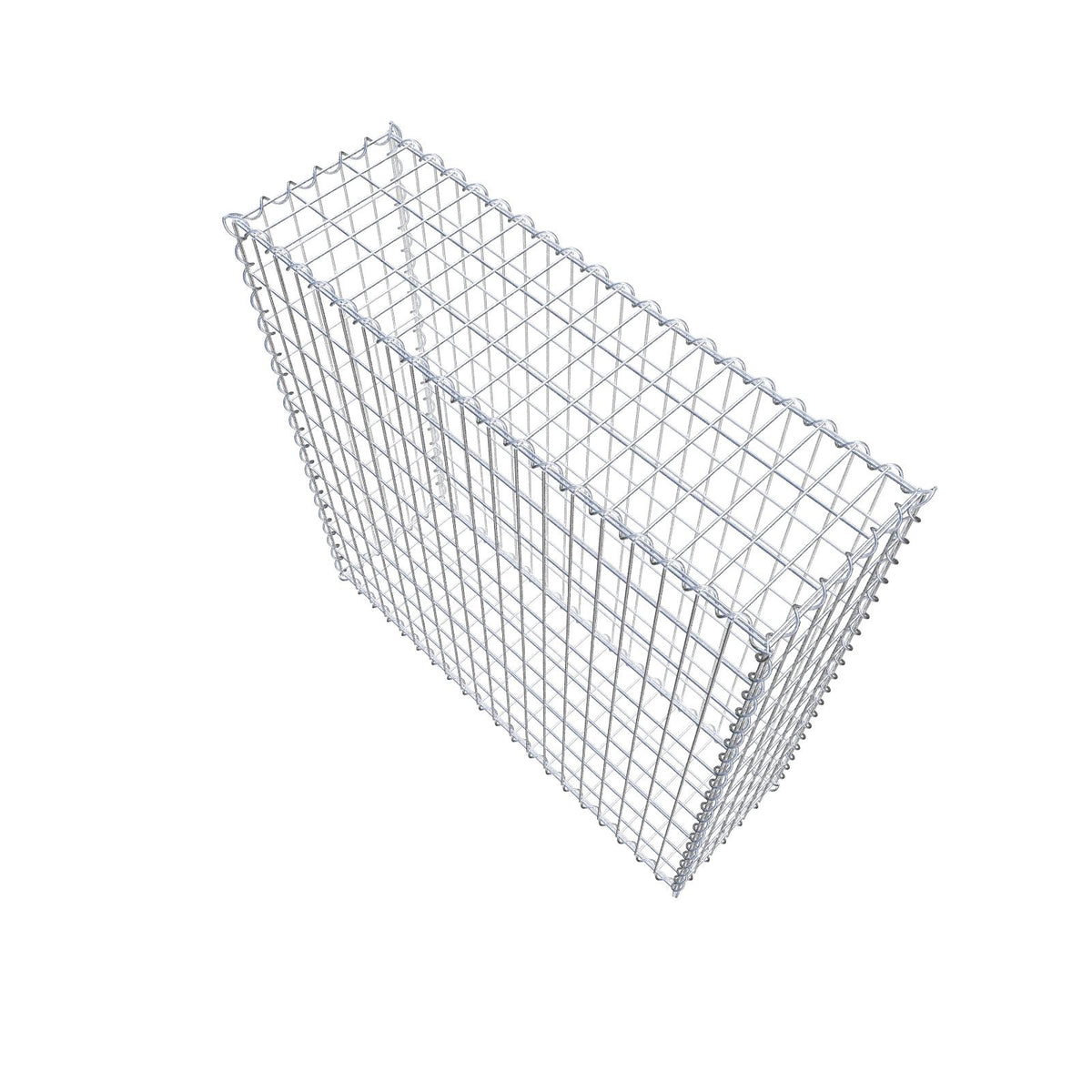 Gabbione 100 cm x 100 cm x 30 cm (L x H x P), maglia 5 cm x 10 cm, spirale