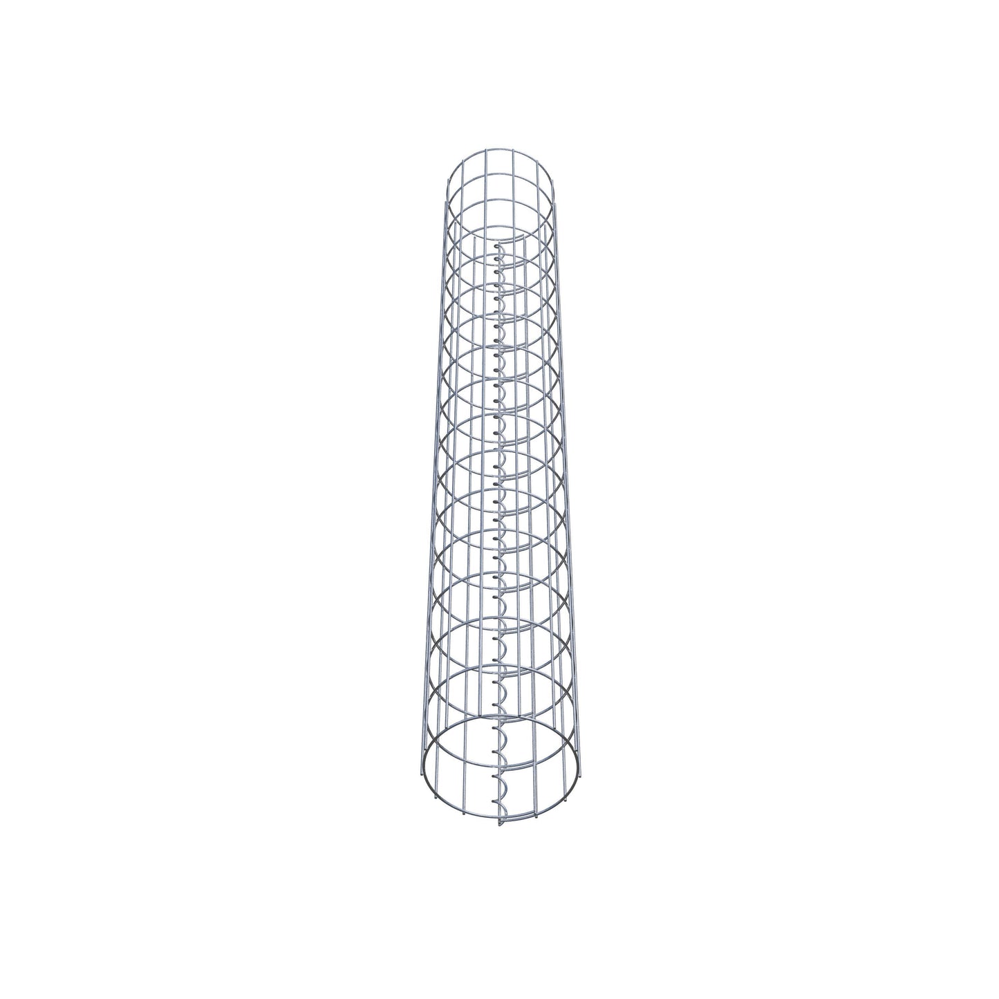 Gabion column around 22 cm diameter, 160 cm height, mesh size 5 cm x 10 cm