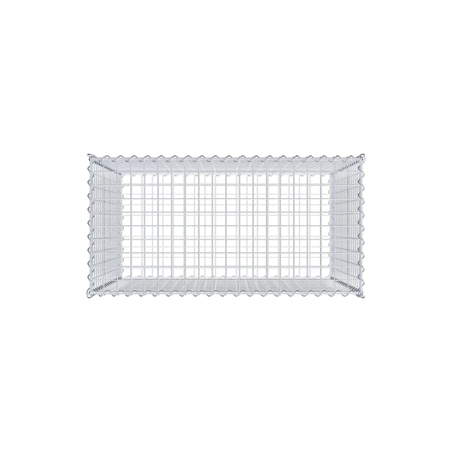 Gabione 100 cm x 90 cm x 50 cm (L x H x T), Maschenweite 5 cm x 5 cm, Spirale
