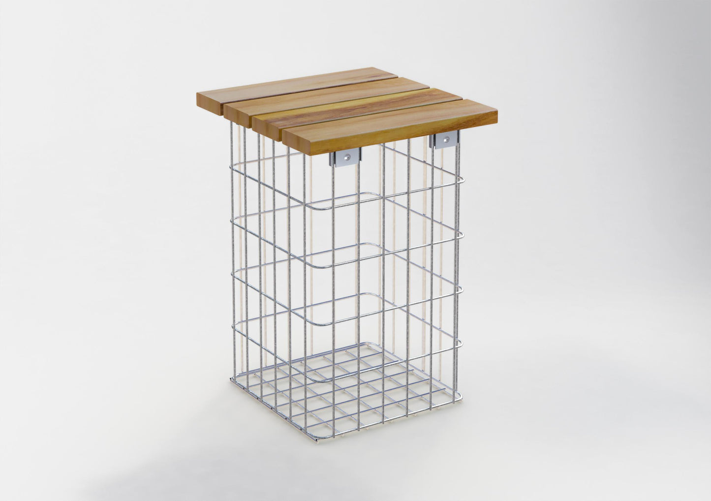 Varmförzinkad pall MW 5 x 10 cm, TEAK