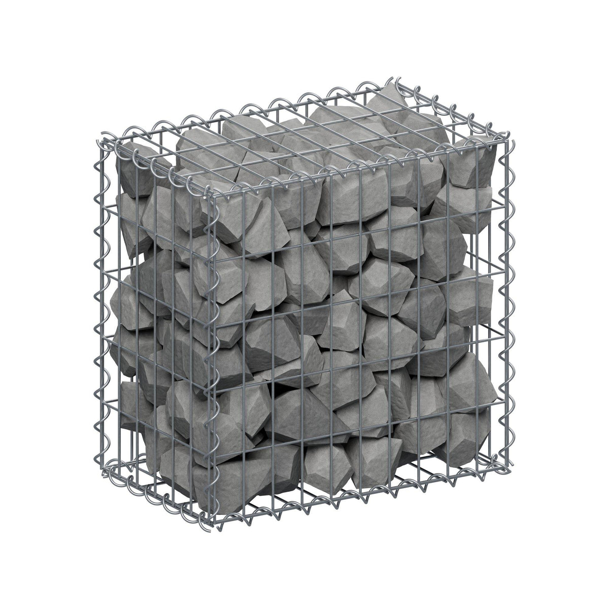 Gabione 50 cm x 50 cm x 30 cm (L x H x T), Maschenweite 5 cm x 10 cm, Spirale