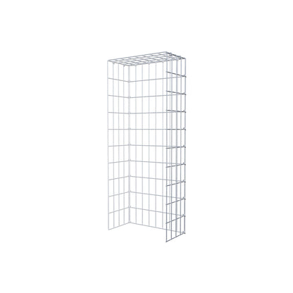 Gavión complementario de tipo 4 100 cm x 20 cm x 40 cm (largo x alto x fondo), malla 5 cm x 10 cm, anillo en C