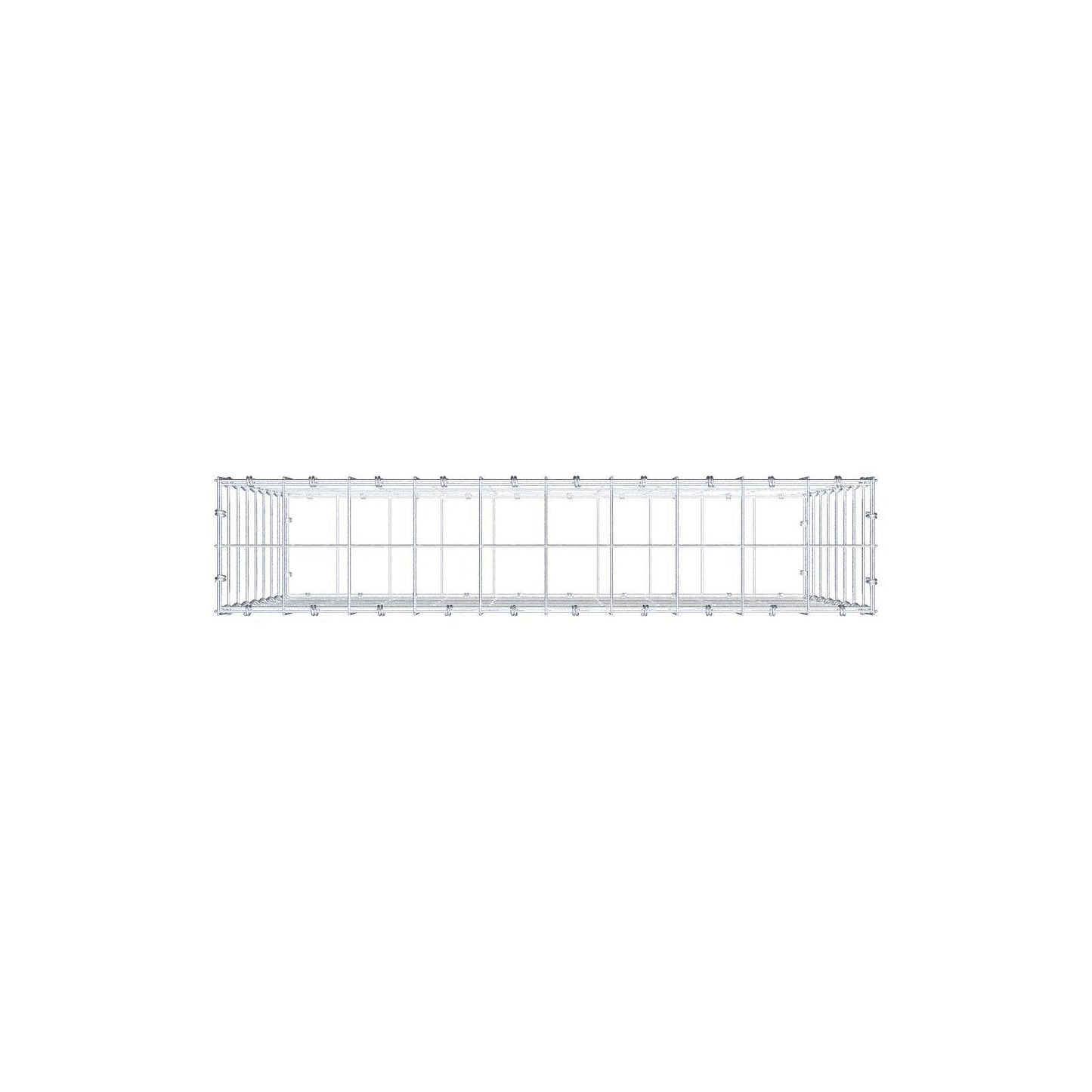 Gabbione 100 cm x 80 cm x 20 cm (L x H x P), maglia 10 x 10 cm, anello a spirale