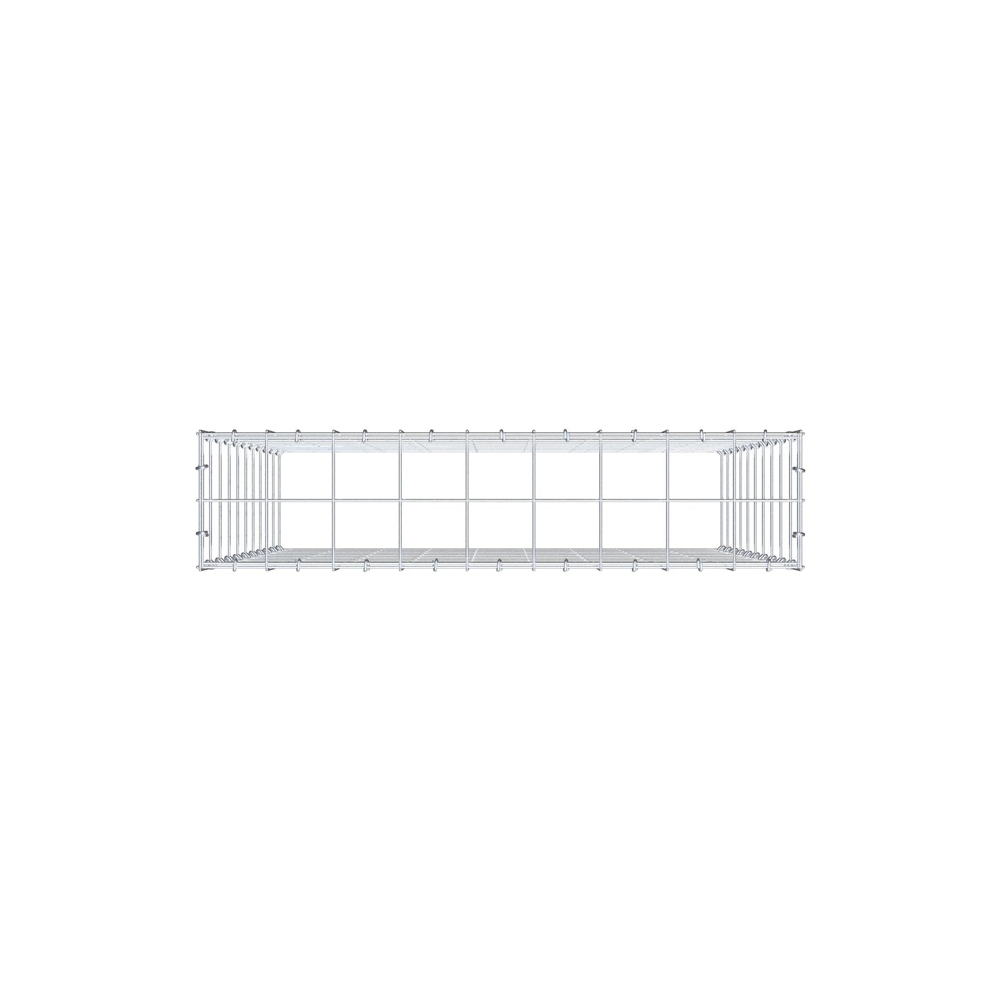 Monteret gabion type 3 100 cm x 90 cm x 20 cm (L x H x D), maskestørrelse 10 cm x 10 cm, C-ring