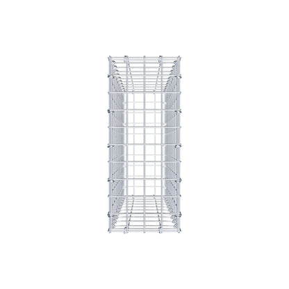 Gabbione 100 cm x 20 cm x 50 cm (L x H x P), maglia 5 cm x 10 cm, anello a C