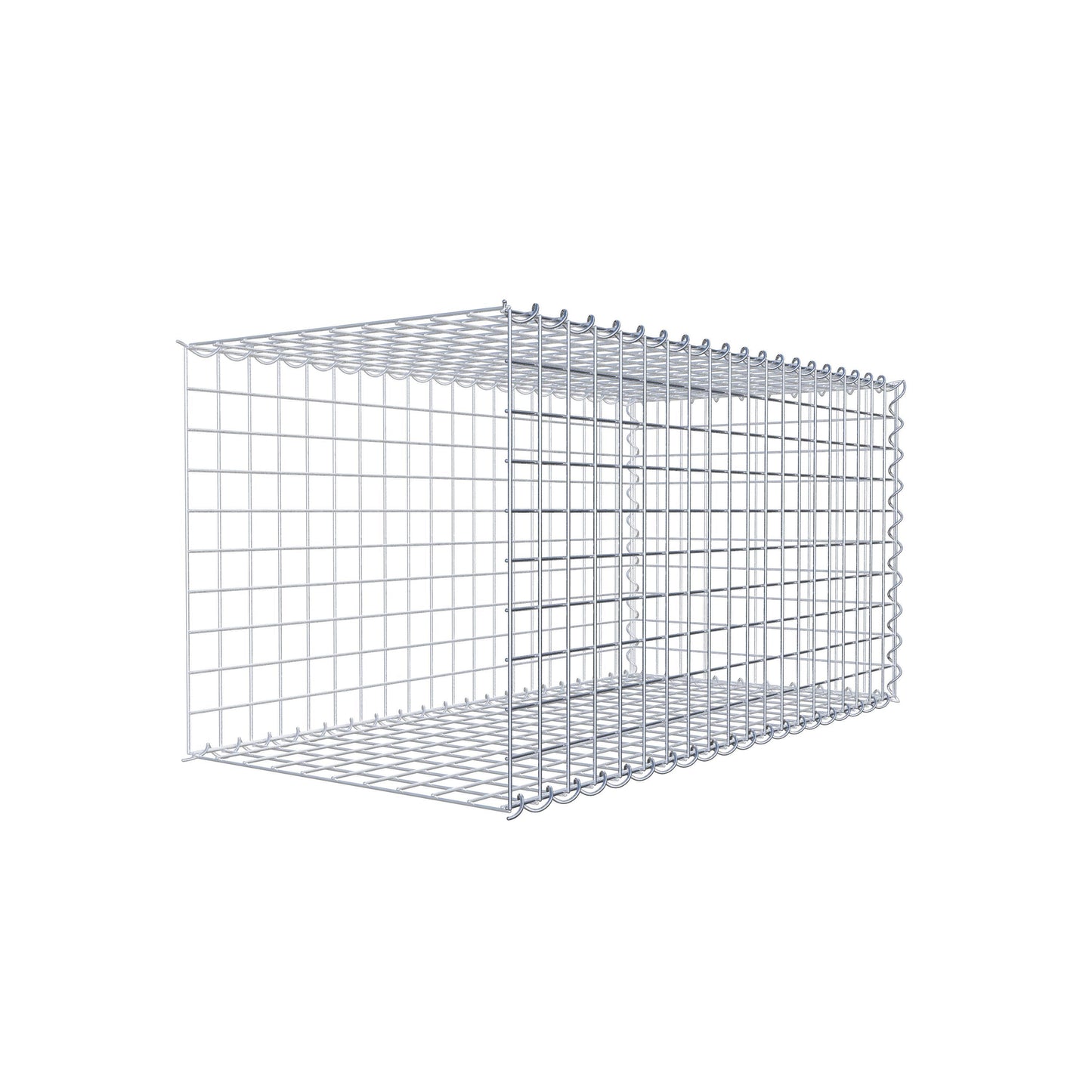 Opvokset gabion type 2 100 cm x 50 cm x 50 cm (L x H x D), maskestørrelse 5 cm x 5 cm, spiral