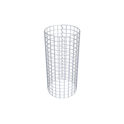 Colonne de gabion ronde 37 cm de diamètre, 80 cm de hauteur, mailles de 5 cm x 5 cm