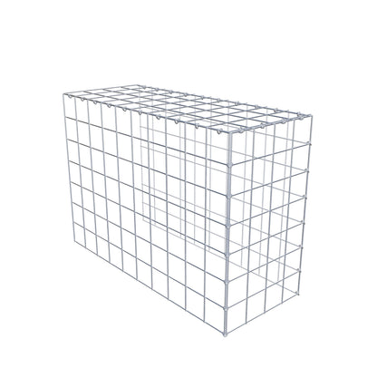 Monteret gabion type 4 100 cm x 70 cm x 40 cm (L x H x D), maskestørrelse 10 cm x 10 cm, C-ring