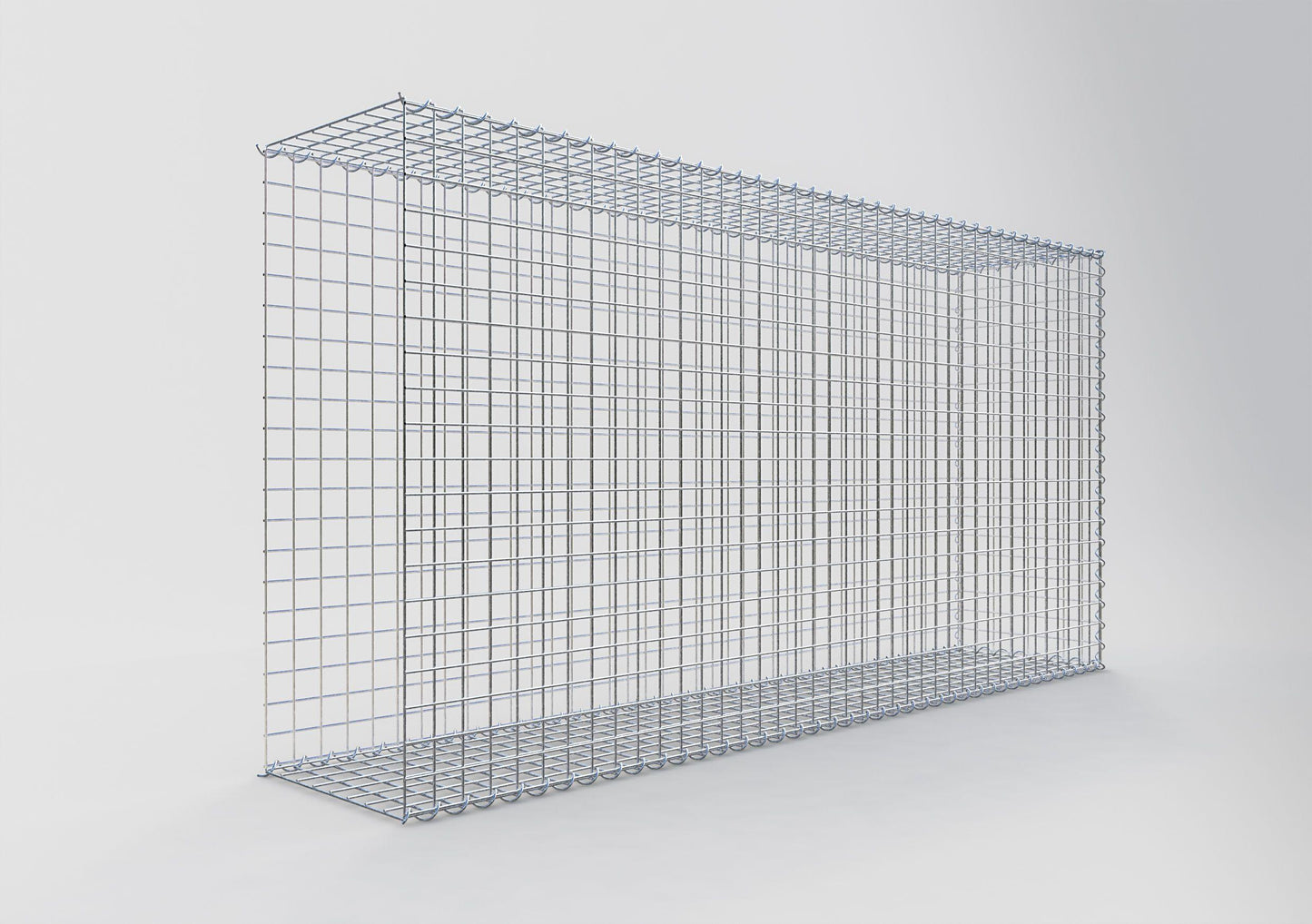 Anbaugabione Typ 2 200 cm x 100 cm x 40 cm (L x H x T), Maschenweite 5 cm x 5 cm, Spirale