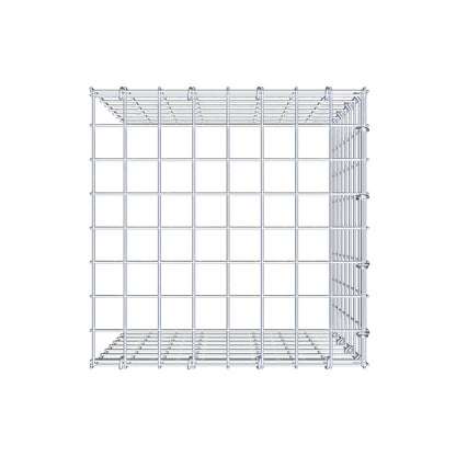 Mounted gabion type 4 40 cm x 40 cm x 40 cm (L x H x D), mesh size 5 cm x 5 cm, C-ring