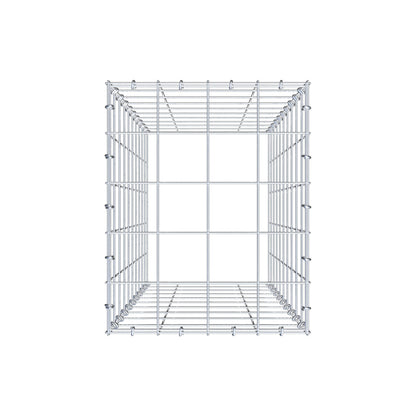 Typ 3 påbyggnadsgabion 100 cm x 40 cm x 50 cm (L x H x D), maskstorlek 10 cm x 10 cm, C-ring