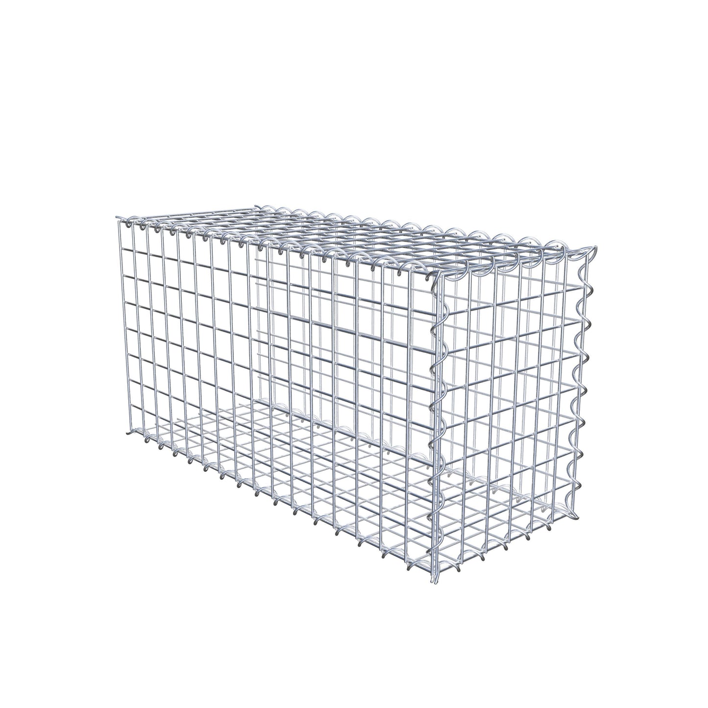 Anbaugabione Typ 2 80 cm x 40 cm x 30 cm (L x H x T), Maschenweite 5 cm x 5 cm, Spirale