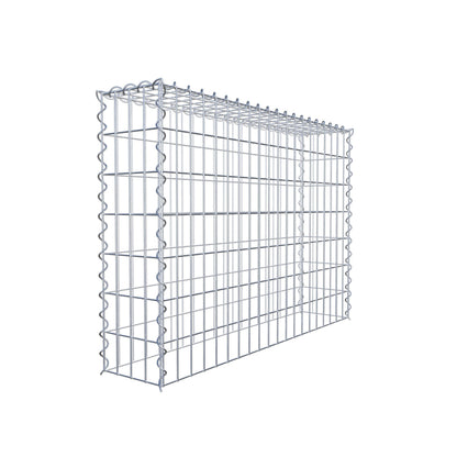 Extra gabion typ 3 100 cm x 70 cm x 20 cm (L x H x D), maskstorlek 5 cm x 10 cm, spiral