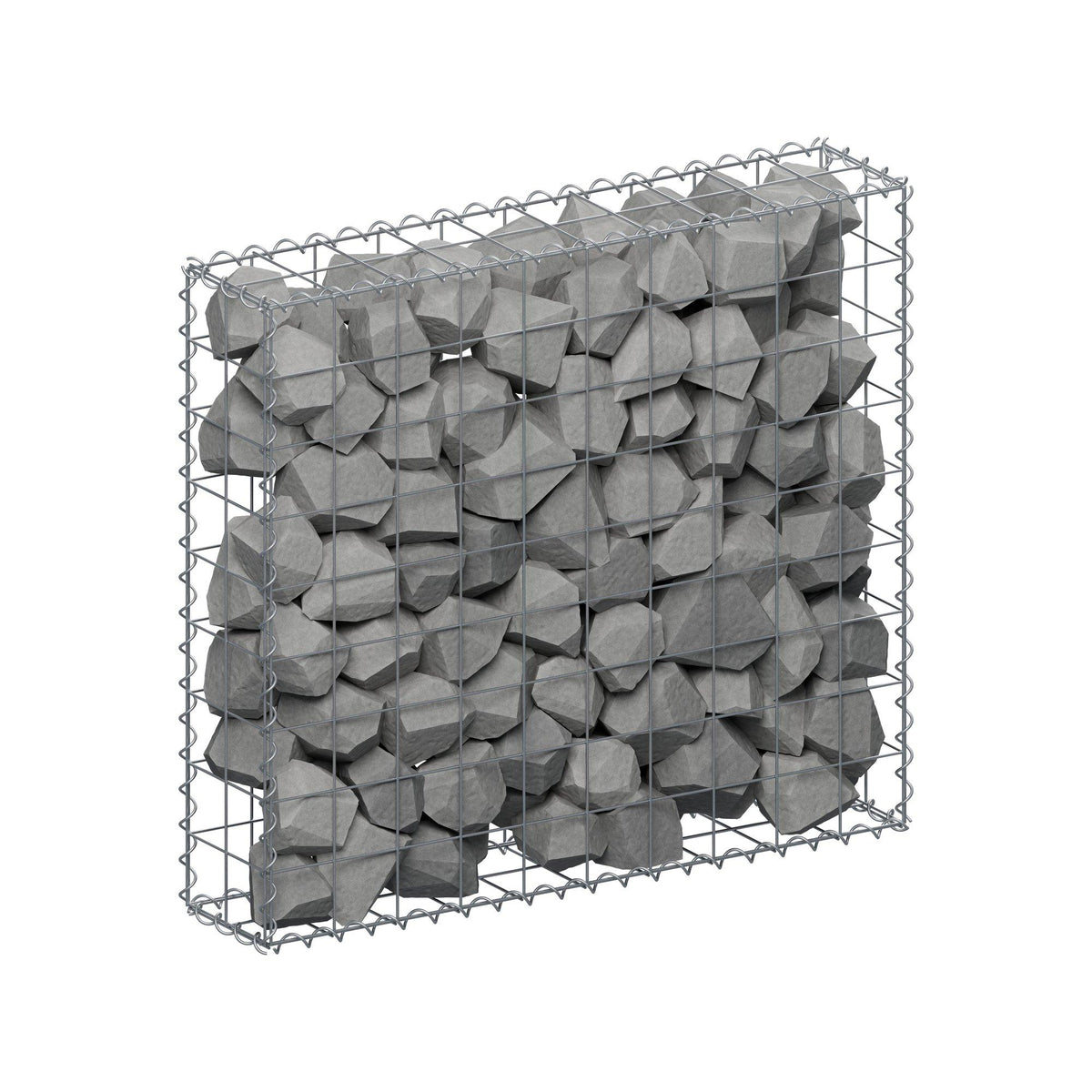 Gabion 100 cm x 90 cm x 20 cm (L x H x D), maskestørrelse 10 cm x 10 cm, spiral