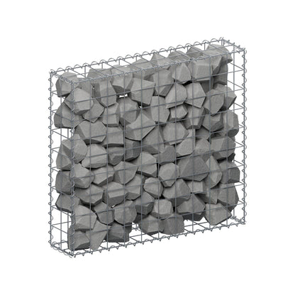 Gabion 100 cm x 90 cm x 20 cm (L x H x D), maskestørrelse 10 cm x 10 cm, spiral