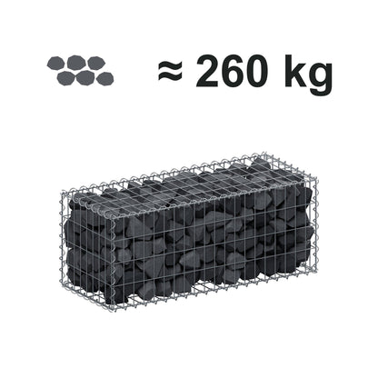 Schanskorf 100 cm x 40 cm x 40 cm (L x H x D), maaswijdte 5 cm x 10 cm, spiraalvormig