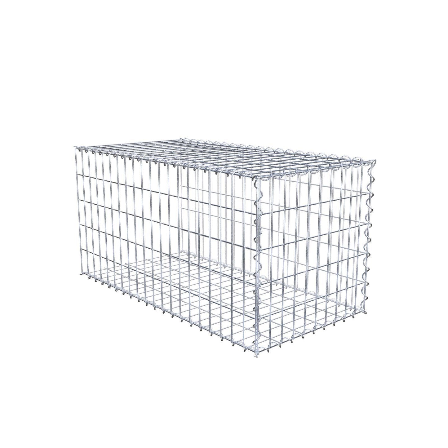 Opvokset gabion type 2 100 cm x 50 cm x 50 cm (L x H x D), maskestørrelse 5 cm x 10 cm, spiral