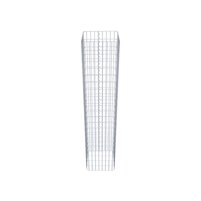 Columna de gaviones angular 42 cm x 42 cm, 200 cm de altura, MW 5 cm x 10 cm