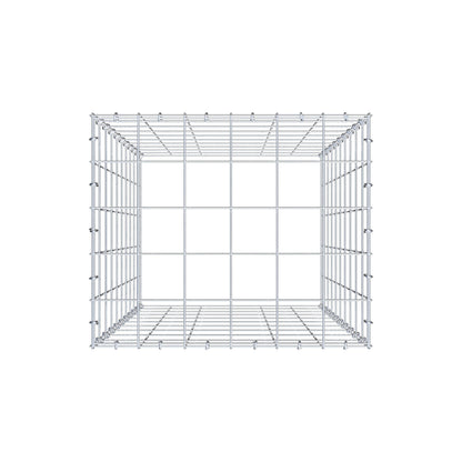 Typ 3 påbyggnadsgabion 100 cm x 60 cm x 50 cm (L x H x D), maskstorlek 10 cm x 10 cm, C-ring