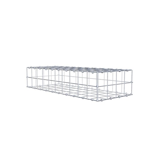 Gabion 100 cm x 20 cm x 40 cm (L x H x D), maskstorlek 10 x 10 cm, spiralring