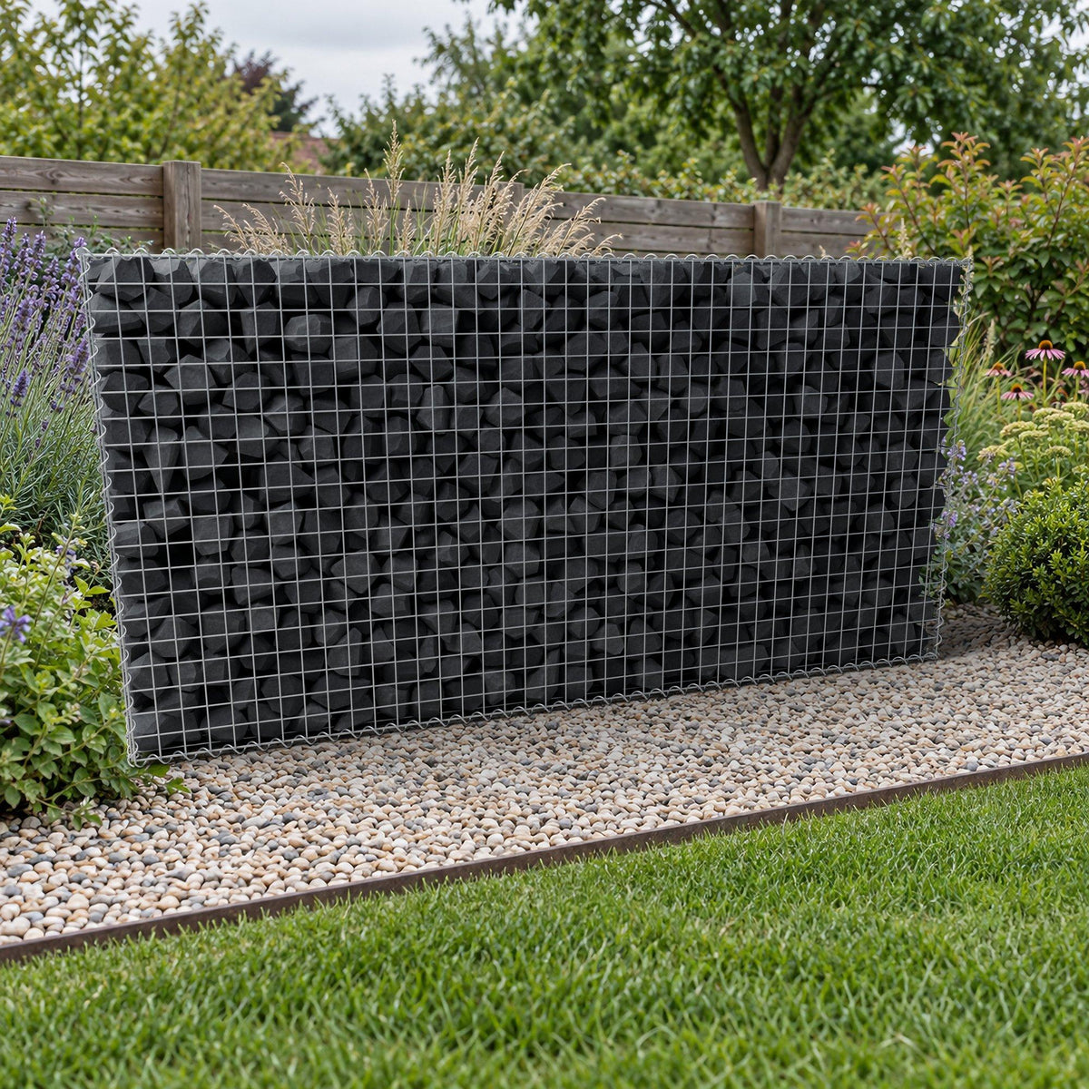 Gabion 200 cm x 100 cm x 30 cm (L x H x D), maskstorlek 5 cm x 5 cm, spiral