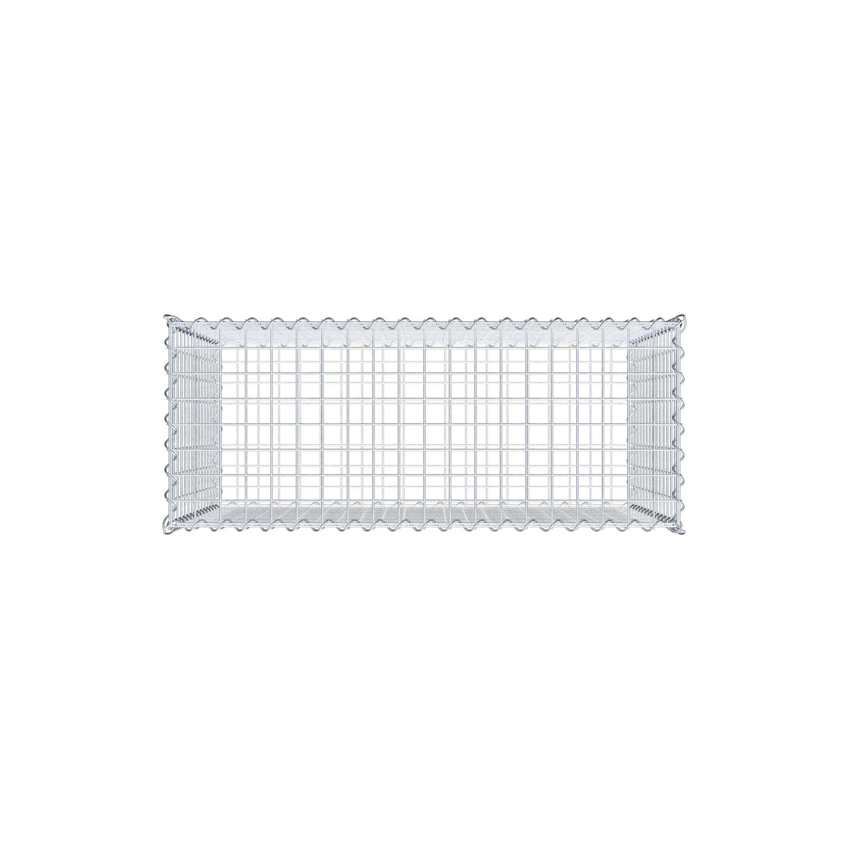 Gabion 100 cm x 70 cm x 40 cm (L x H x D), maskestørrelse 5 cm x 5 cm, spiral