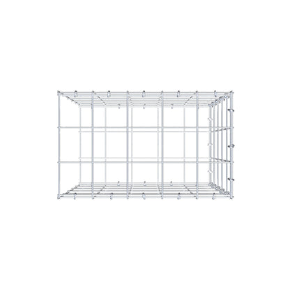 Fästbar gabion typ 2 50 cm x 50 cm x 30 cm (L x H x D), maskstorlek 10 cm x 10 cm, C-ring