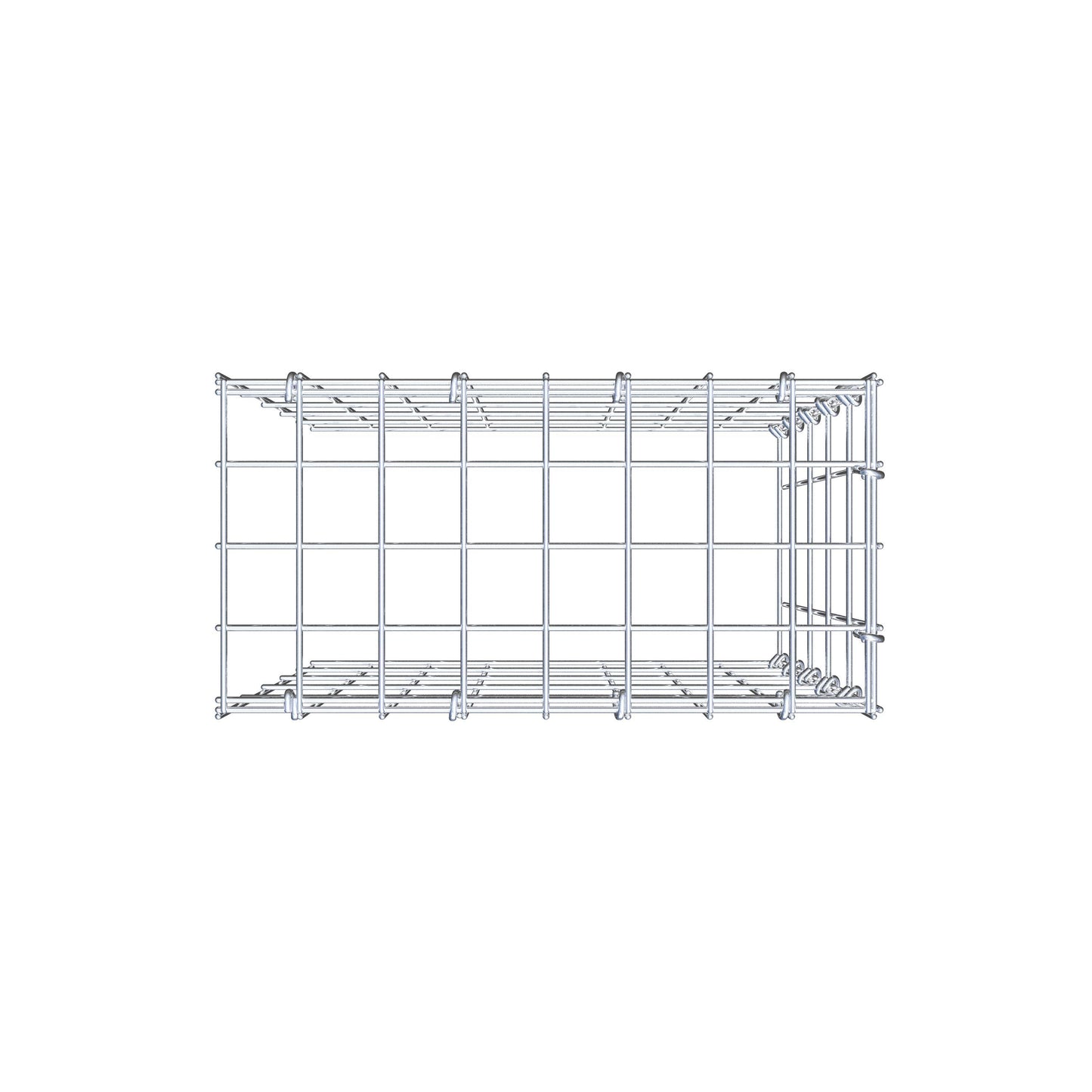 Anbaugabione Typ 4 50 cm x 40 cm x 20 cm (L x H x T), Maschenweite 5 cm x 10 cm, C-Ring
