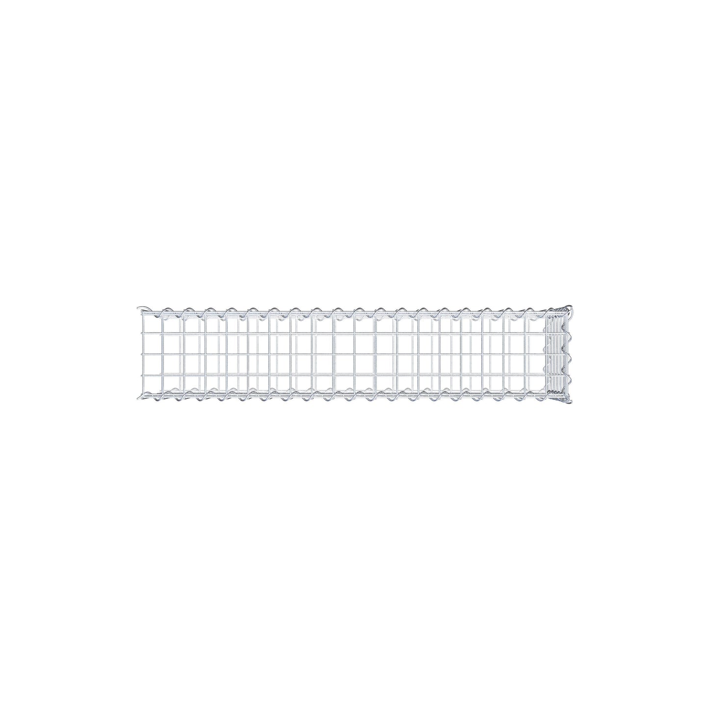 Gabion rapporté type 2 100 cm x 30 cm x 20 cm (L x H x P), mailles 5 cm x 5 cm, spirale