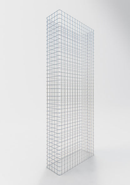 Comprimento da cerca de gabião 77 cm, altura 160 cm, profundidade 27 cm, tamanho da malha 5 x 5 cm