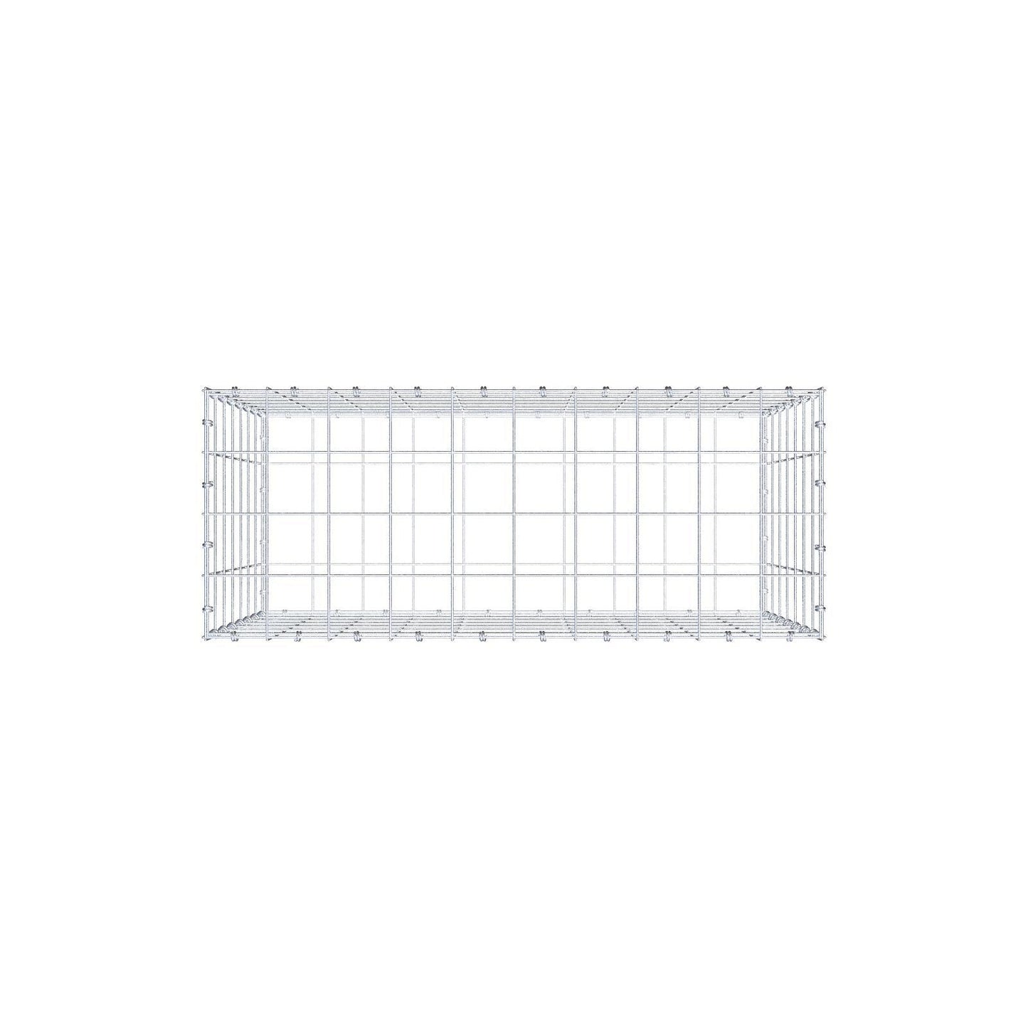 Gabião 100 cm x 70 cm x 40 cm (C x A x P), malhagem 10 x 10 cm, anel espiral