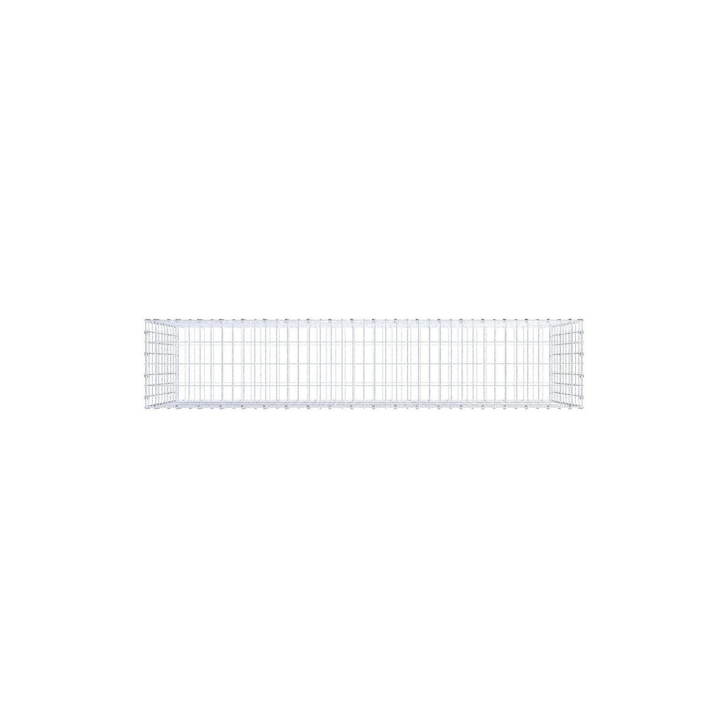 Gabion 200 cm x 100 cm x 40 cm (L x H x D), maskstorlek 5 x 10 cm, spiralring