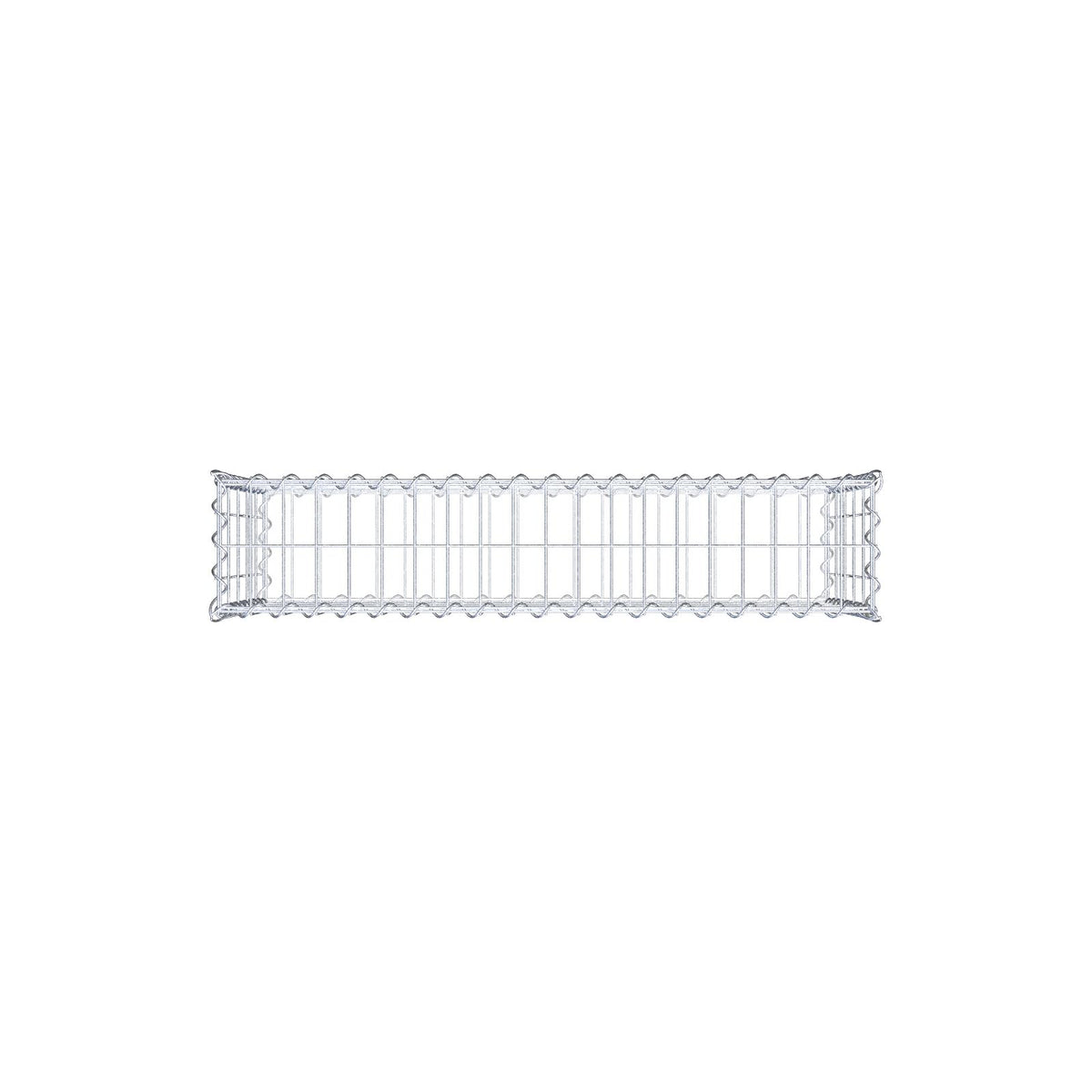 Schanskorf 100 cm x 50 cm x 20 cm (L x H x D), maaswijdte 5 cm x 10 cm, spiraalvormig