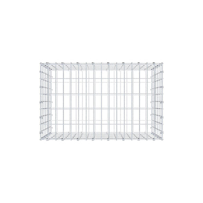 Gabion 80 cm x 50 cm x 50 cm (L x H x D), maskstorlek 5 x 10 cm, spiralring