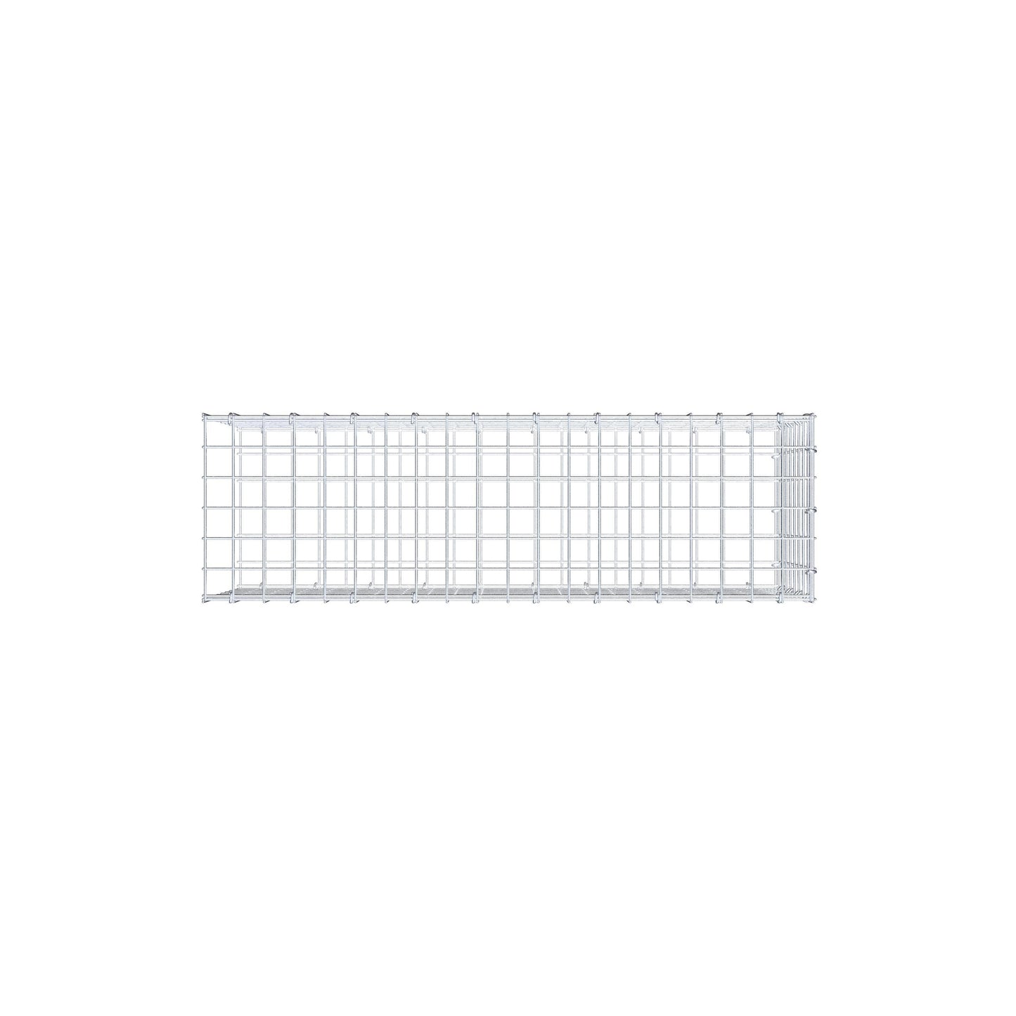 Anbaugabione Typ 2 100 cm x 40 cm x 30 cm (L x H x T), Maschenweite 5 cm x 5 cm, C-Ring
