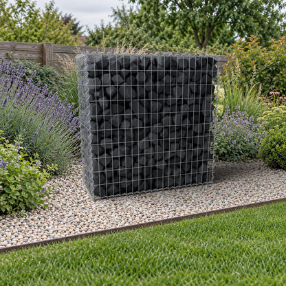 Gabion 100 cm x 100 cm x 40 cm (L x H x D), maskstorlek 5 cm x 10 cm, spiral