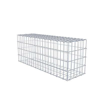 Gabion 100 cm x 40 cm x 30 cm (L x H x D), maskstorlek 5 x 10 cm, spiralring