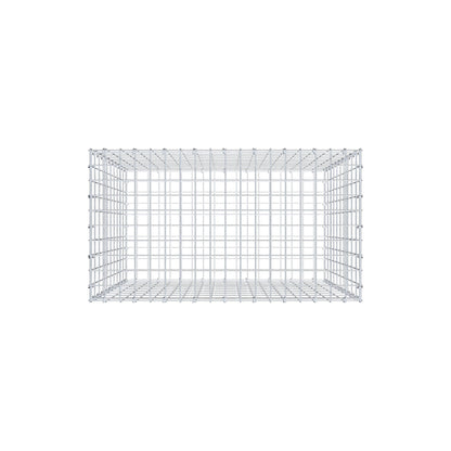Gabion 100 cm x 90 cm x 50 cm (L x H x D), maskstorlek 5 cm x 10 cm, C-ring