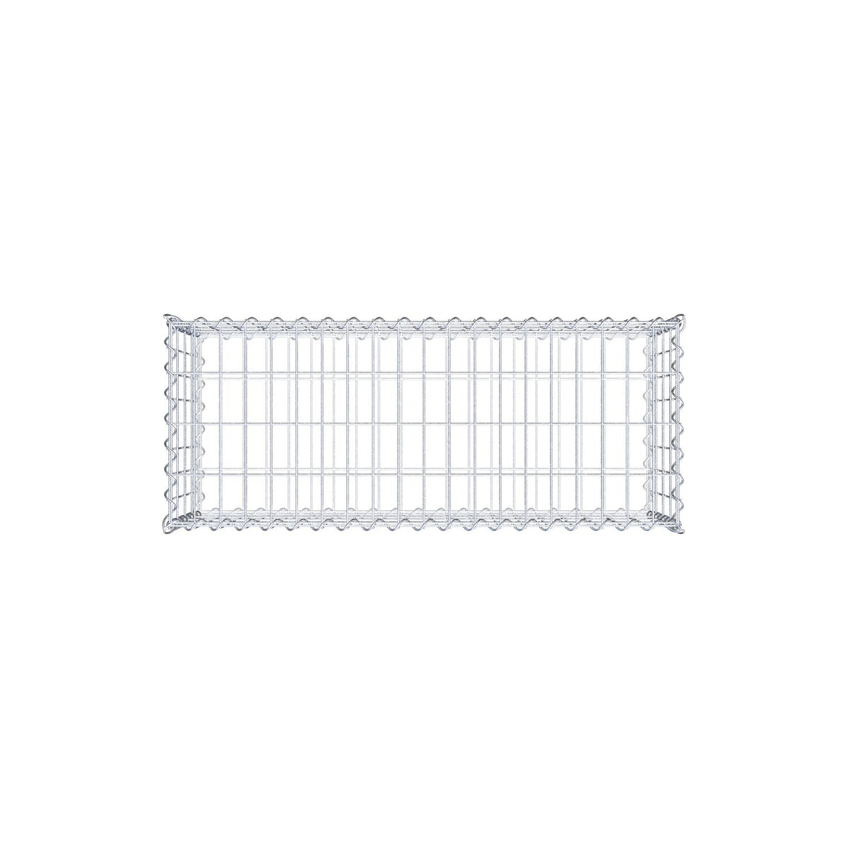 Schanskorf 100 cm x 40 cm x 40 cm (L x H x D), maaswijdte 5 cm x 10 cm, spiraalvormig