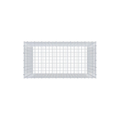 Gabion 100 cm x 100 cm x 50 cm (L x H x D), maskstorlek 5 cm x 5 cm, C-ring