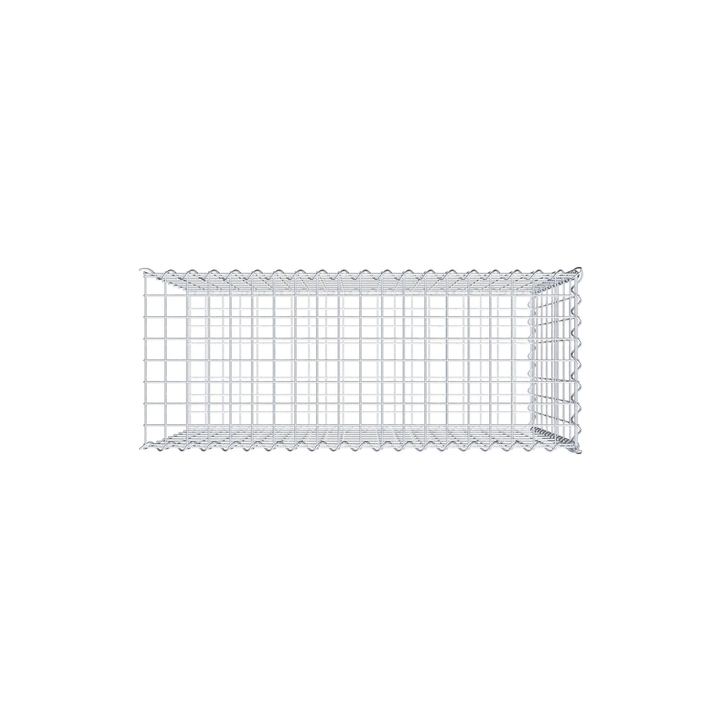 Add-on schanskorf type 2 100 cm x 80 cm x 40 cm (L x H x D), maaswijdte 5 cm x 10 cm, spiraalvormig