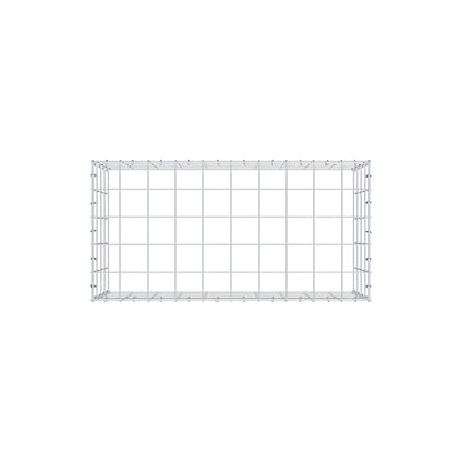 Typ 3 påbyggnadsgabion 100 cm x 40 cm x 50 cm (L x H x D), maskstorlek 10 cm x 10 cm, C-ring